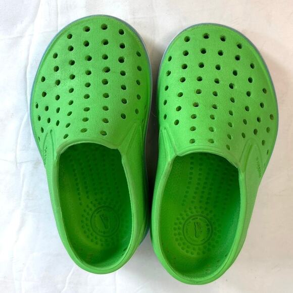 Native Jefferson Slip On Waterproof Toddlers Sneakers Lime Green Size 7 - Picture 7 of 7